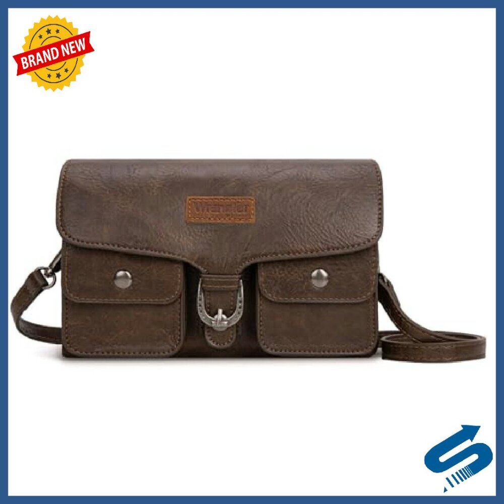 Small Crossbody Purse with Double Zipper Multi-Function Card Holder - Picture 2 of 8